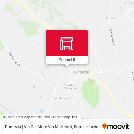 Mappa Pomezia | Via Del Mare Via Matteotti