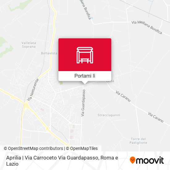 Mappa Aprilia | Via Carroceto Via Guardapasso