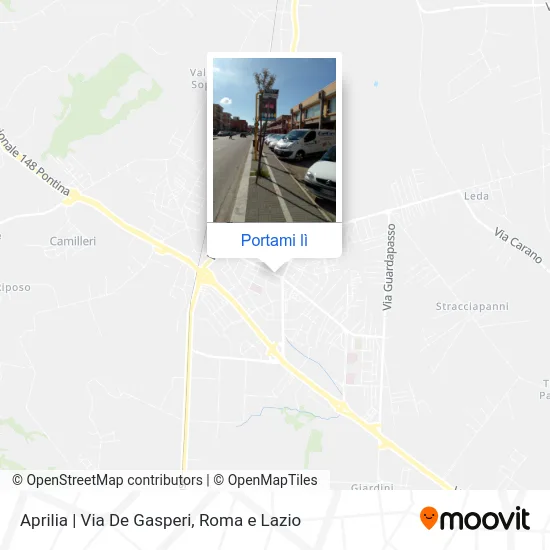 Mappa Aprilia | Via De Gasperi