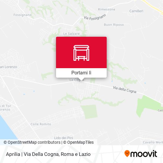 Mappa Aprilia | Via Della Cogna