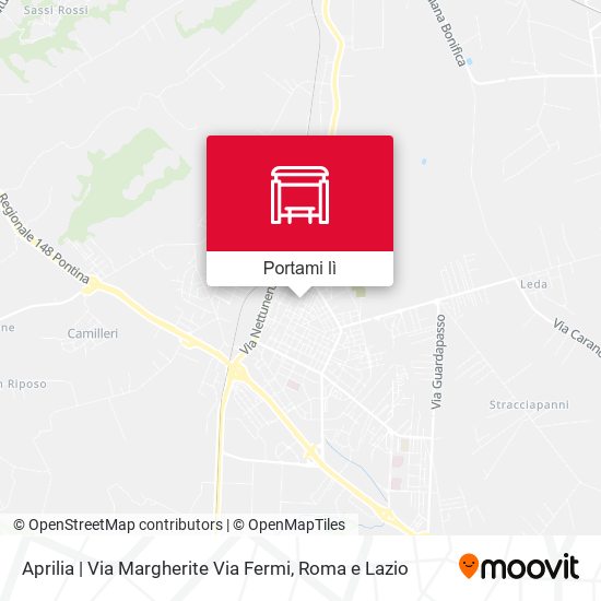 Mappa Aprilia | Via Margherite Via Fermi
