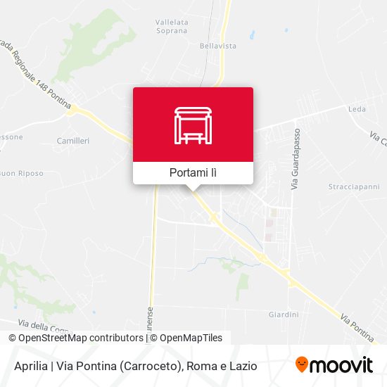 Mappa Aprilia | Via Pontina (Carroceto)
