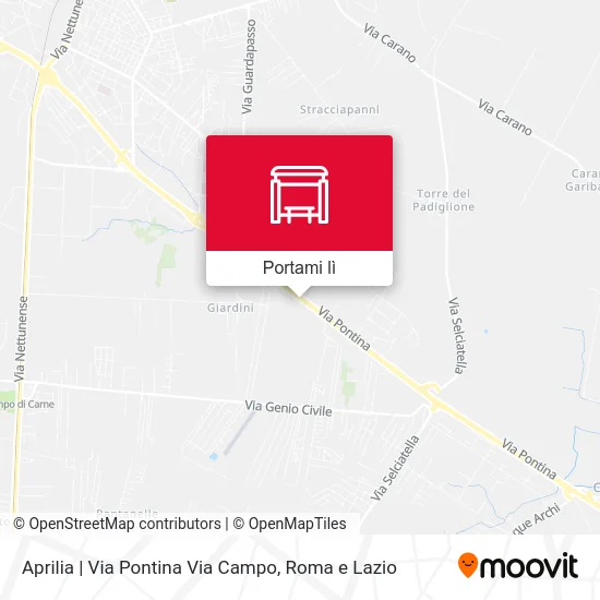 Mappa Aprilia | Via Pontina Via Campo