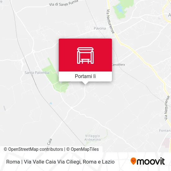 Mappa Roma | Via Valle Caia Via Ciliegi