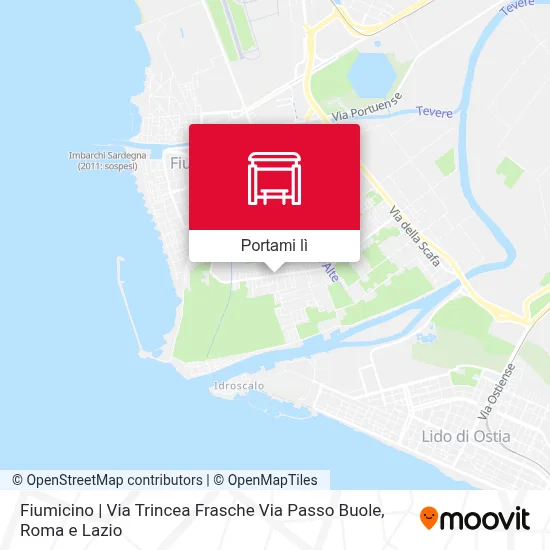 Mappa Fiumicino | Via Trincea Frasche Via Passo Buole