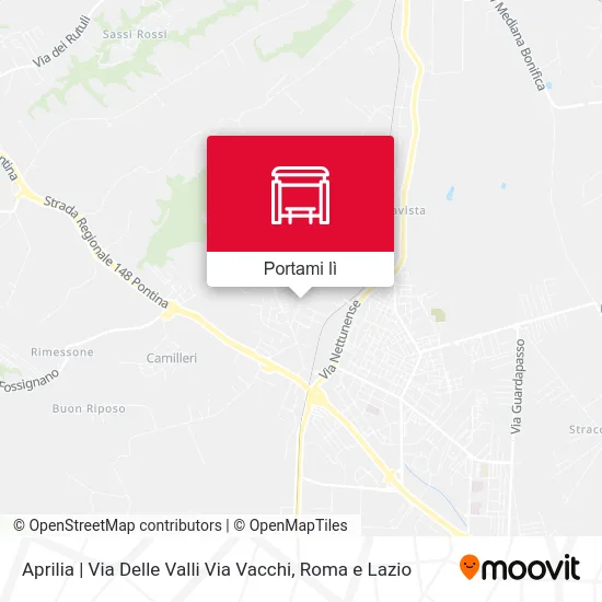 Mappa Aprilia | Via Delle Valli Via Vacchi