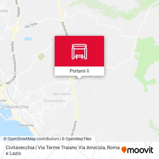 Mappa Civitavecchia | Via Terme Traiano Via Amicizia