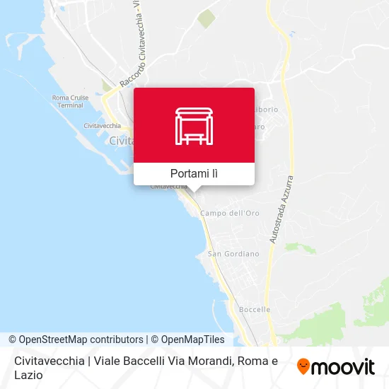 Mappa Civitavecchia | Viale Baccelli Via Morandi
