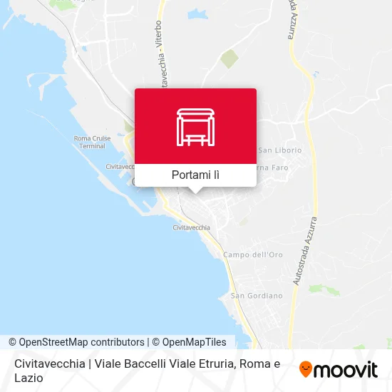 Mappa Civitavecchia | Viale Baccelli Viale Etruria