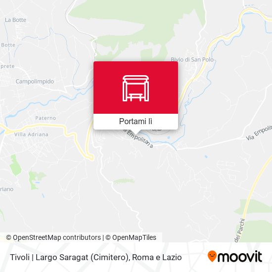 Mappa Tivoli | Largo Saragat (Cimitero)