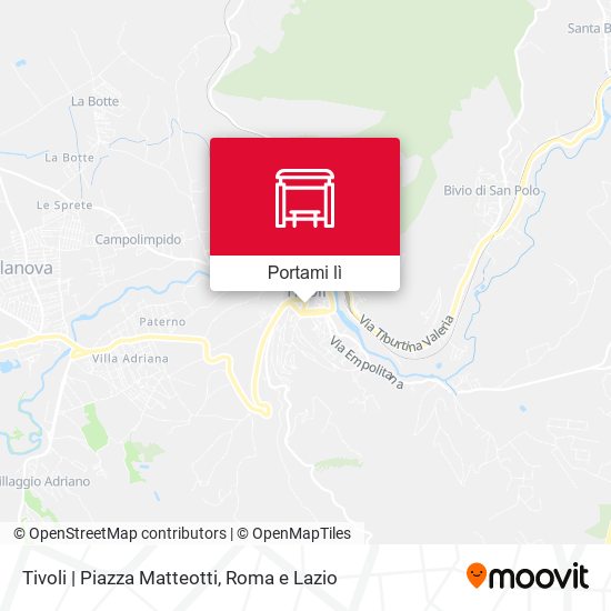 Mappa Tivoli | Piazza Matteotti