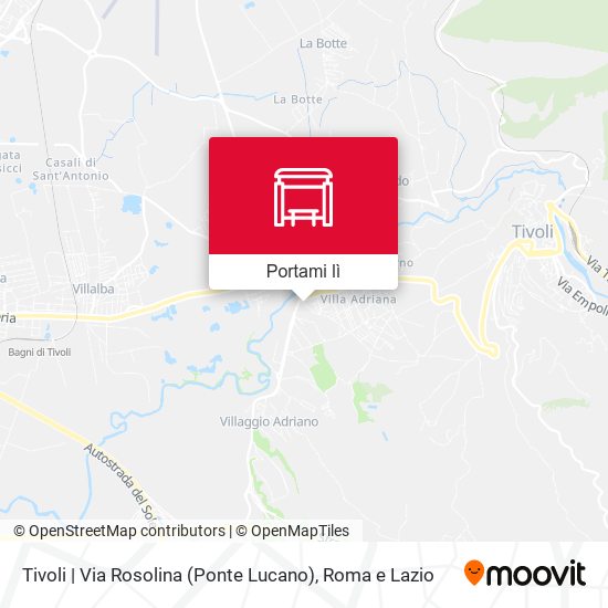 Mappa Tivoli | Via Rosolina (Ponte Lucano)