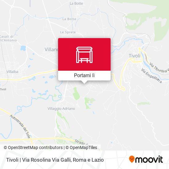 Mappa Tivoli | Via Rosolina Via Galli