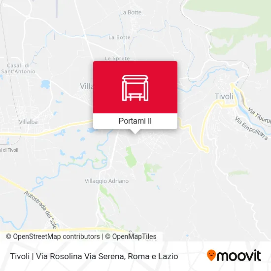 Mappa Tivoli | Via Rosolina Via Serena