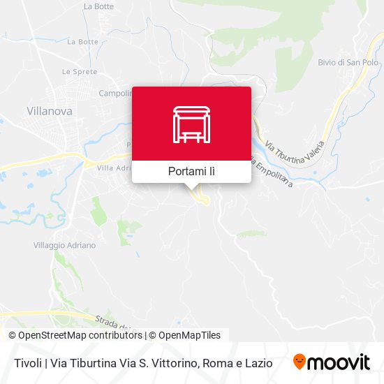 Mappa Tivoli | Via Tiburtina Via S. Vittorino