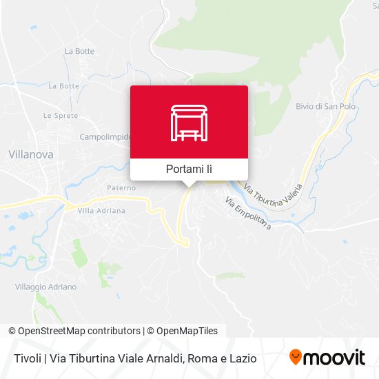 Mappa Tivoli | Via Tiburtina Viale Arnaldi