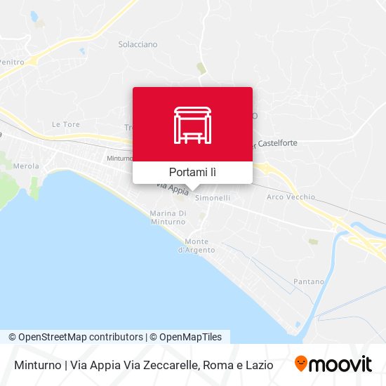 Mappa Minturno | Via Appia Via Zeccarelle