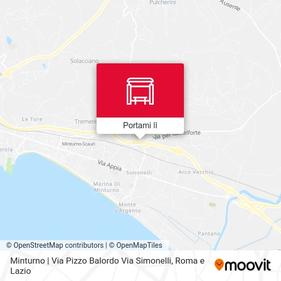 Mappa Minturno | Via Pizzo Balordo Via Simonelli