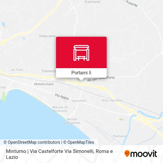 Mappa Minturno | Via Castelforte Via Simonelli