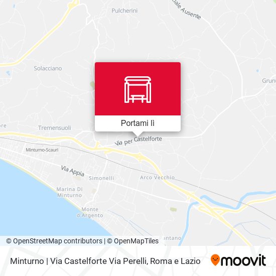 Mappa Minturno | Via Castelforte Via Perelli