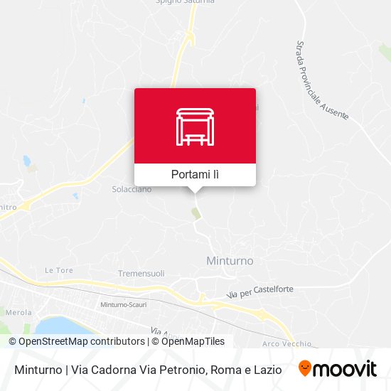 Mappa Minturno | Via Cadorna Via Petronio