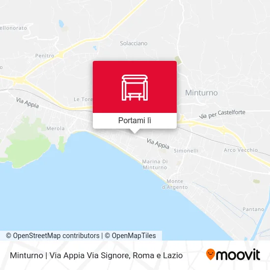 Mappa Minturno | Via Appia Via Signore