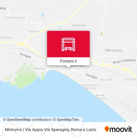 Mappa Minturno | Via Appia Via Sparagna