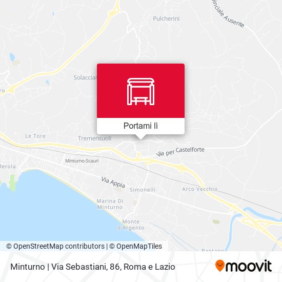 Mappa Minturno | Via Sebastiani, 86