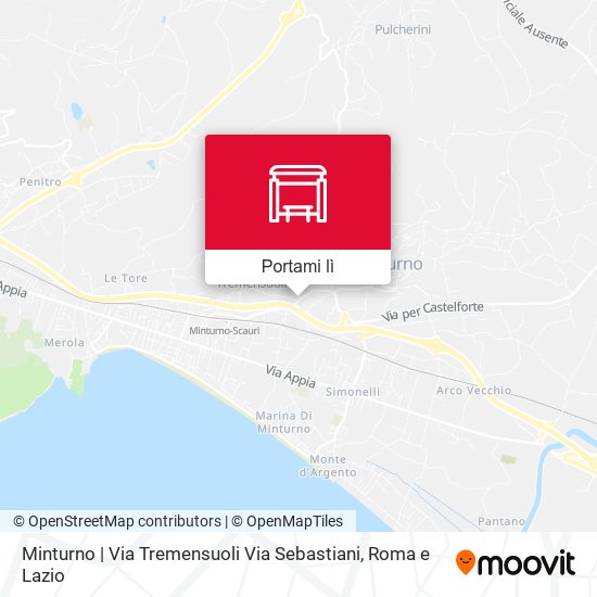 Mappa Minturno | Via Tremensuoli Via Sebastiani