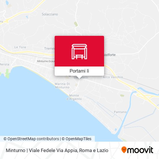 Mappa Minturno | Viale Fedele Via Appia