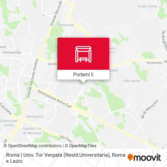 Mappa Roma | Univ. Tor Vergata (Resid.Universitaria)
