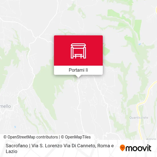 Mappa Sacrofano | Via S. Lorenzo Via Di Canneto