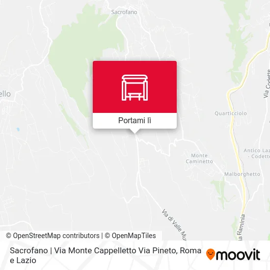 Mappa Sacrofano | Via Monte Cappelletto Via Pineto