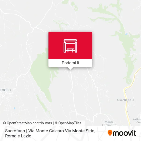 Mappa Sacrofano | Via Monte Calcaro Via Monte Sirio