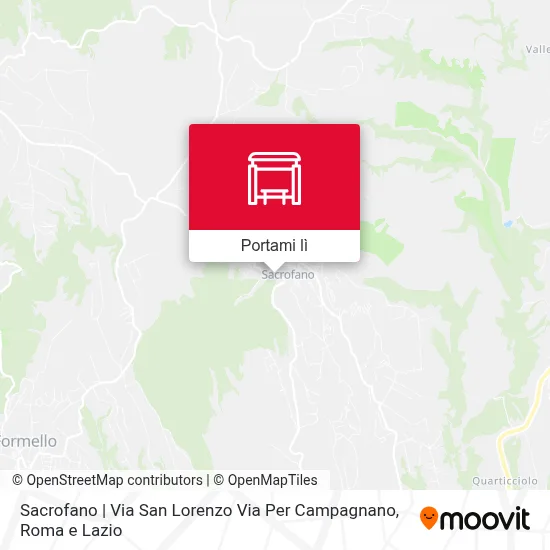 Mappa Sacrofano | Via San Lorenzo Via Per Campagnano