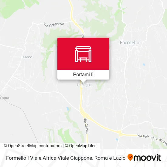 Mappa Formello | Viale Africa Viale Giappone