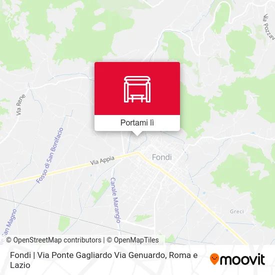 Mappa Fondi | Via Ponte Gagliardo Via Genuardo