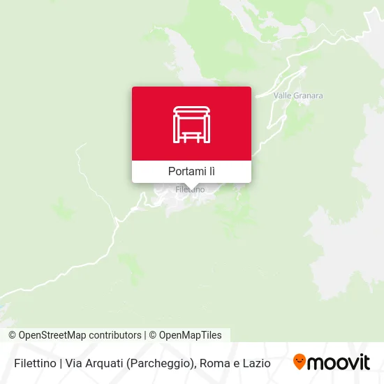Mappa Filettino | Via Arquati (Parcheggio)