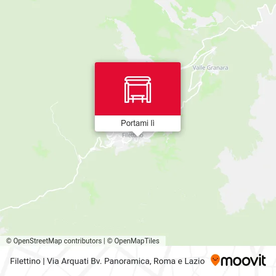 Mappa Filettino | Via Arquati Bv. Panoramica