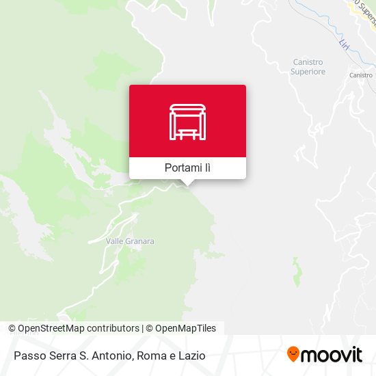 Mappa Passo Serra S. Antonio