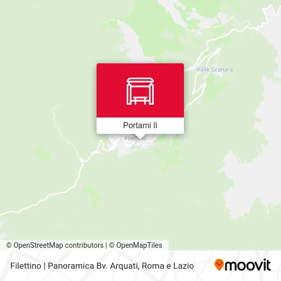 Mappa Filettino | Panoramica Bv. Arquati