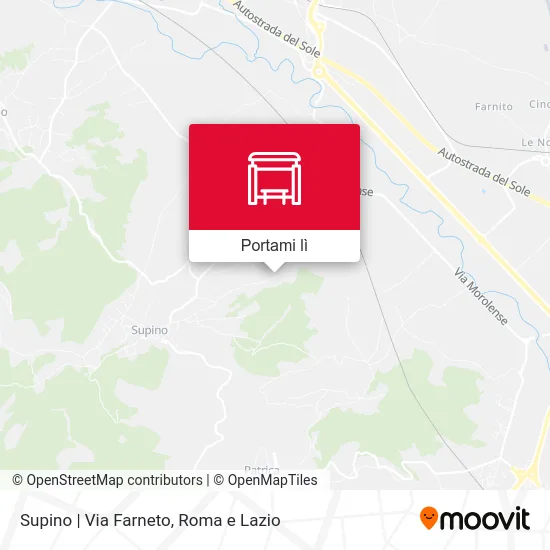 Mappa Supino | Via Farneto