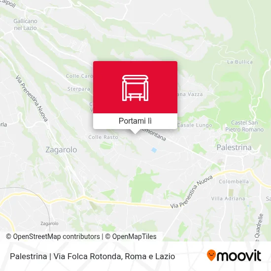 Mappa Palestrina | Via Folca Rotonda