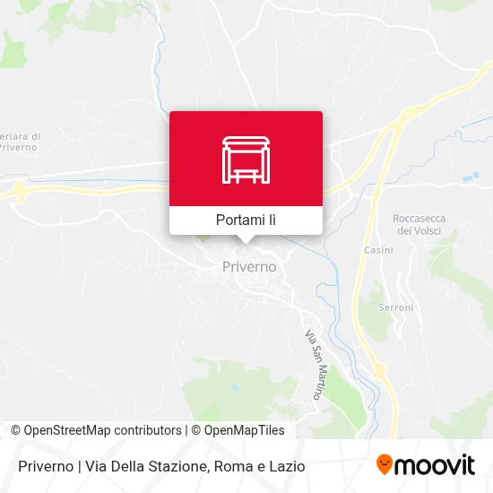 Mappa Priverno | Via Della Stazione