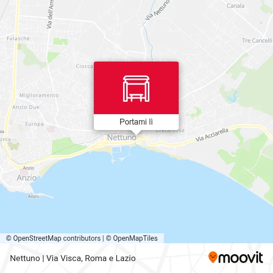 Mappa Nettuno | Via Visca