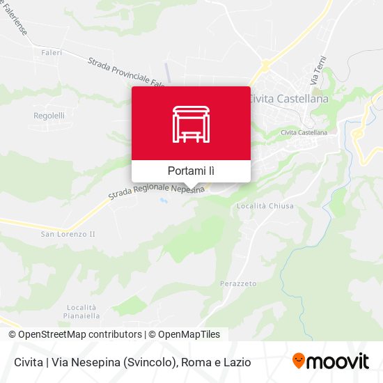 Mappa Civita | Via Nesepina (Svincolo)