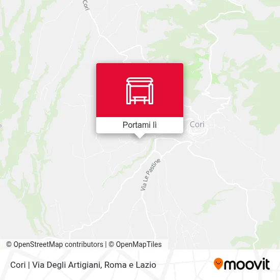 Mappa Cori | Via Degli Artigiani