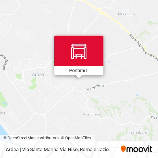 Mappa Ardea | Via Santa Marina Via Niso