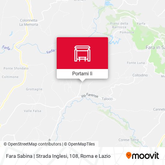 Mappa Fara Sabina | Strada Inglesi, 108