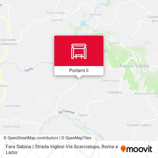 Mappa Fara Sabina | Strada Inglesi Via Scarcialupo